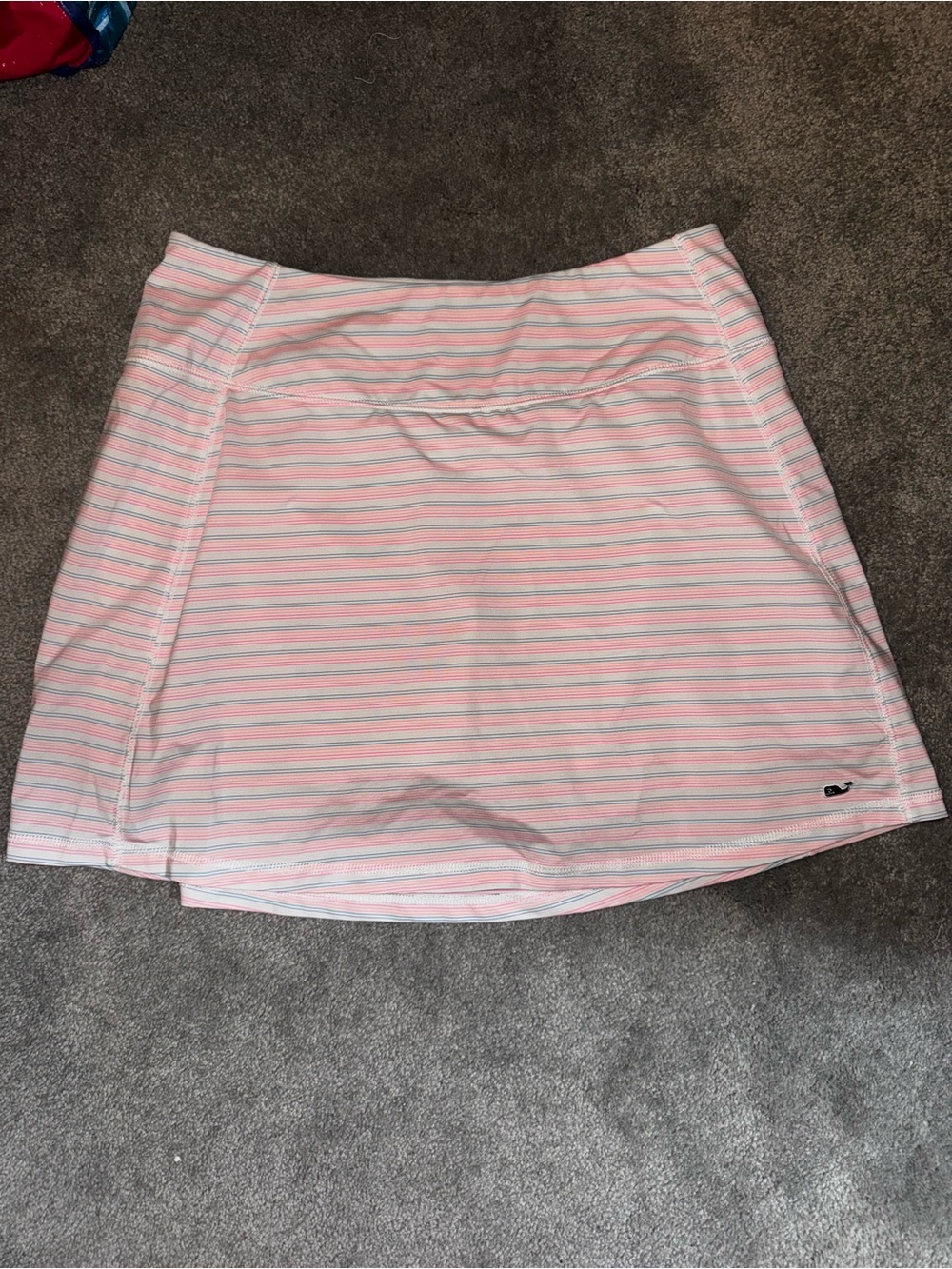 Vineyard Vines Pink and White Striped Golf Skort